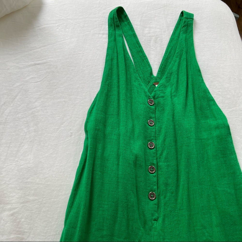 green free people jumpsuit
